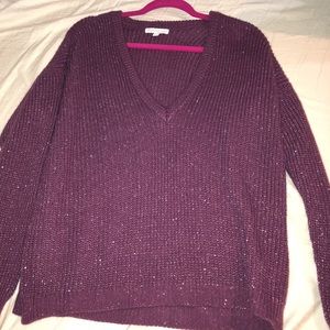 Purple sparkly sweater